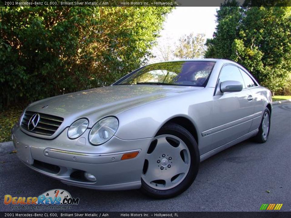 2001 Mercedes-Benz CL 600 Brilliant Silver Metallic / Ash Photo #1