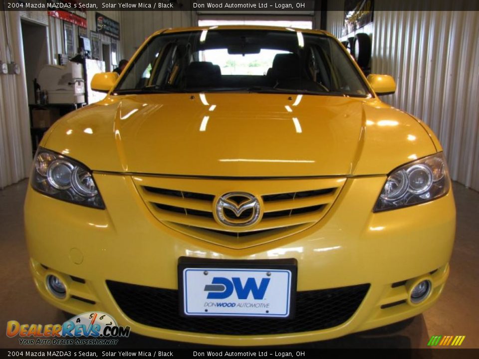 2004 Mazda MAZDA3 s Sedan Solar Yellow Mica / Black Photo #2