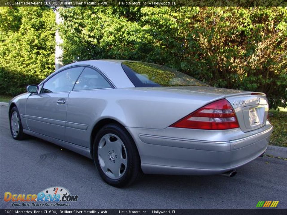 2001 Mercedes-Benz CL 600 Brilliant Silver Metallic / Ash Photo #4