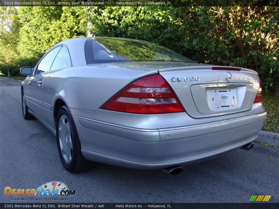 2001 Mercedes-Benz CL 600 Brilliant Silver Metallic / Ash Photo #5