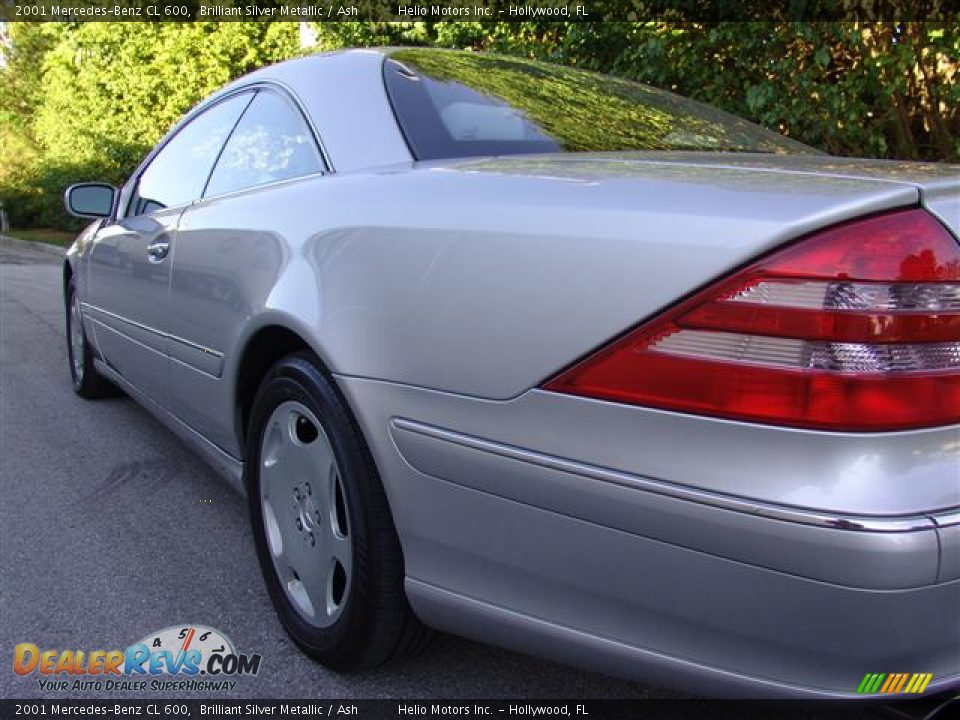 2001 Mercedes-Benz CL 600 Brilliant Silver Metallic / Ash Photo #6