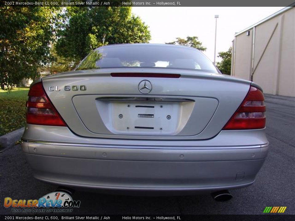 2001 Mercedes-Benz CL 600 Brilliant Silver Metallic / Ash Photo #7