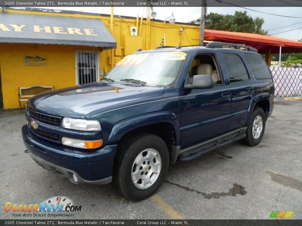 2005 Chevrolet Tahoe Z71 Bermuda Blue Metallic / Tan/Neutral Photo #3