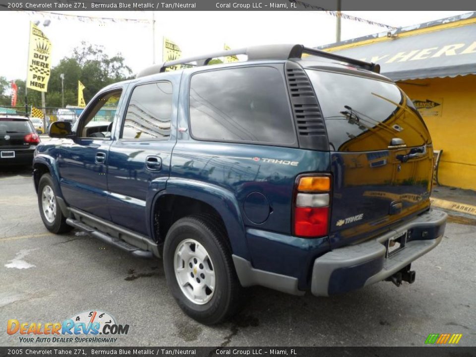 2005 Chevrolet Tahoe Z71 Bermuda Blue Metallic / Tan/Neutral Photo #4