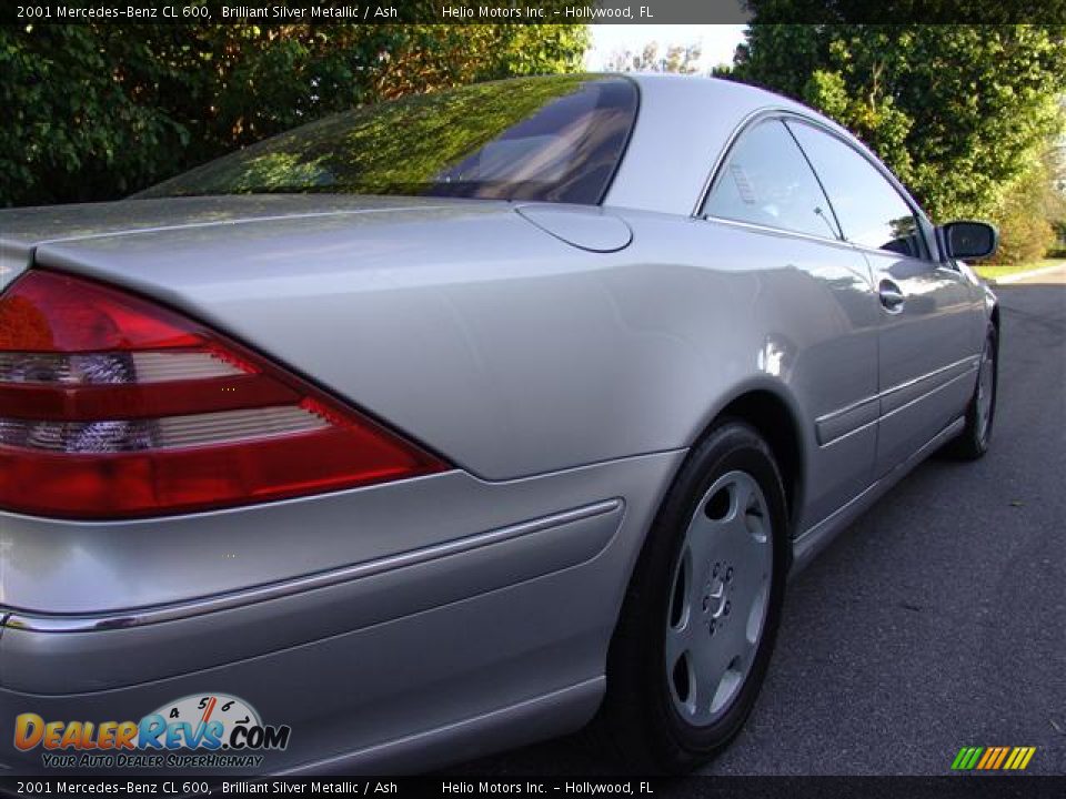 2001 Mercedes-Benz CL 600 Brilliant Silver Metallic / Ash Photo #8