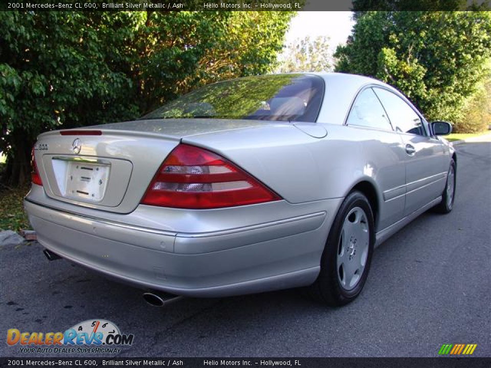 2001 Mercedes-Benz CL 600 Brilliant Silver Metallic / Ash Photo #9