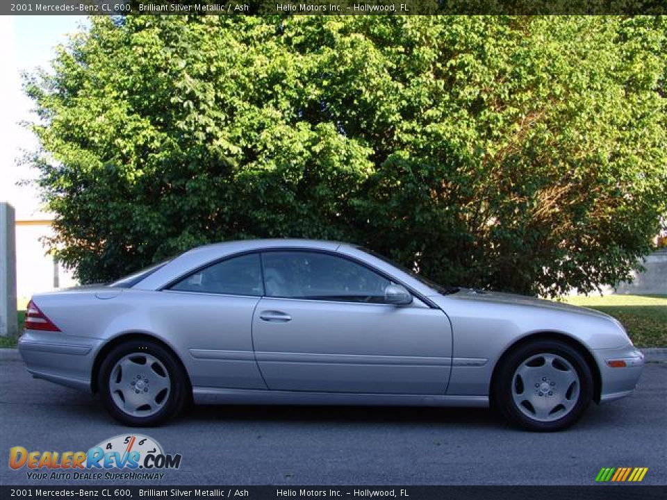 2001 Mercedes-Benz CL 600 Brilliant Silver Metallic / Ash Photo #11