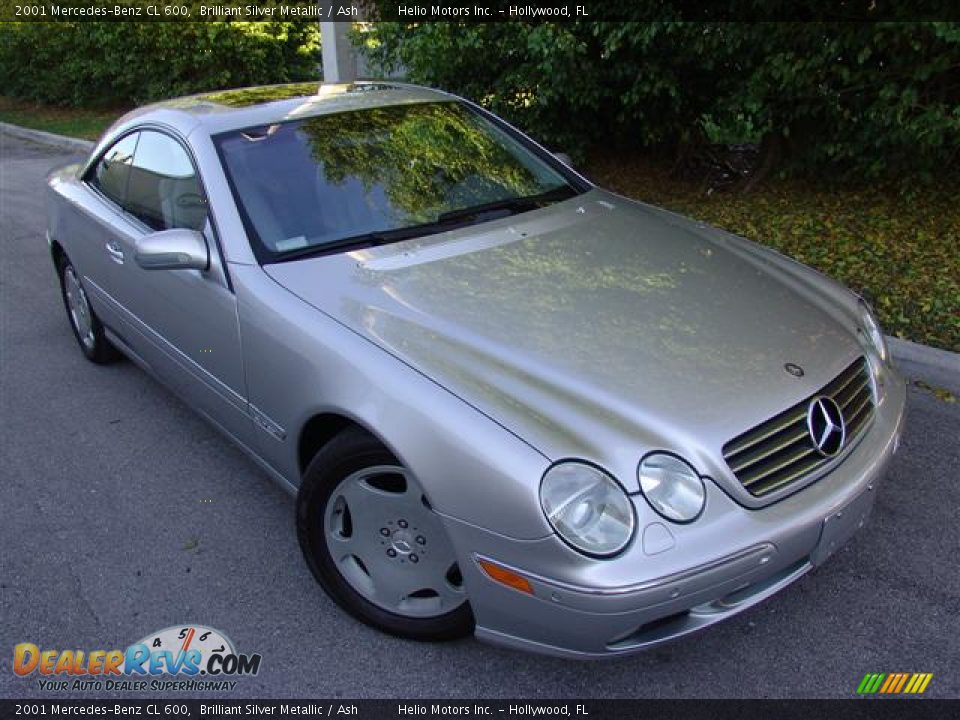 2001 Mercedes-Benz CL 600 Brilliant Silver Metallic / Ash Photo #12