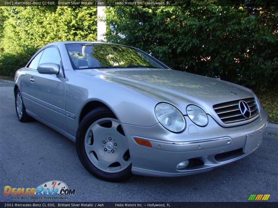 2001 Mercedes-Benz CL 600 Brilliant Silver Metallic / Ash Photo #13