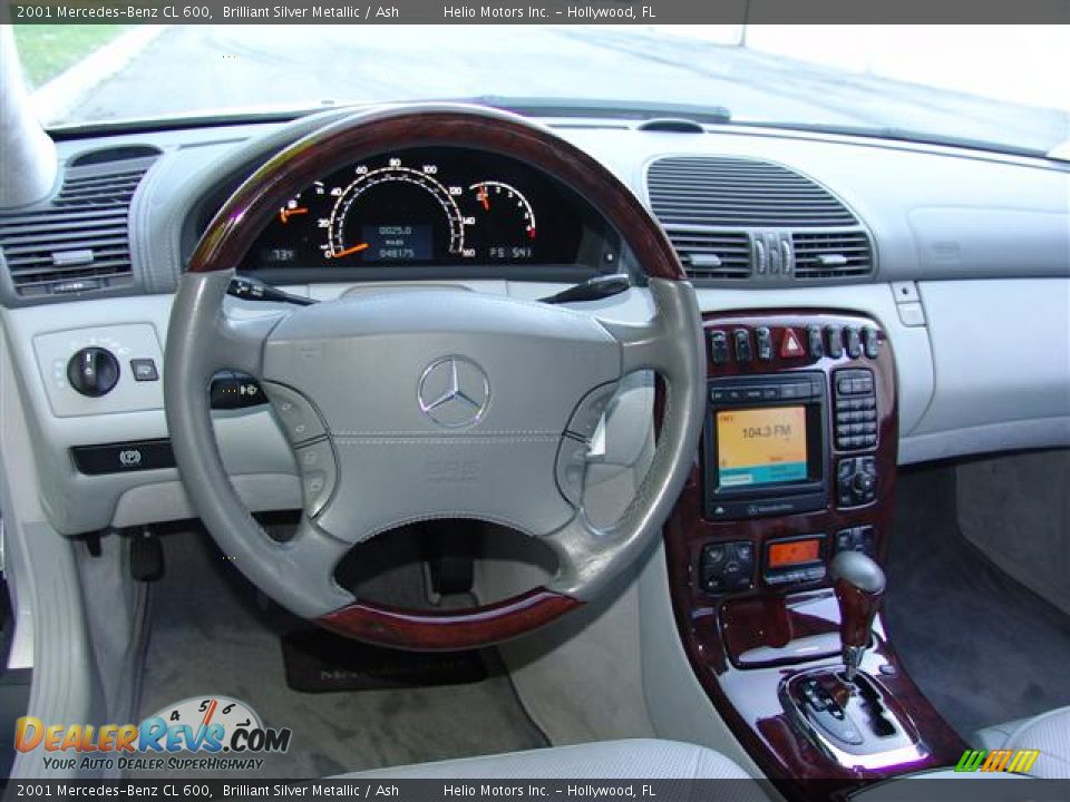 2001 Mercedes-Benz CL 600 Brilliant Silver Metallic / Ash Photo #22