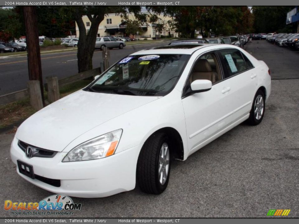 2004 Honda Accord EX V6 Sedan Taffeta White / Ivory Photo #1