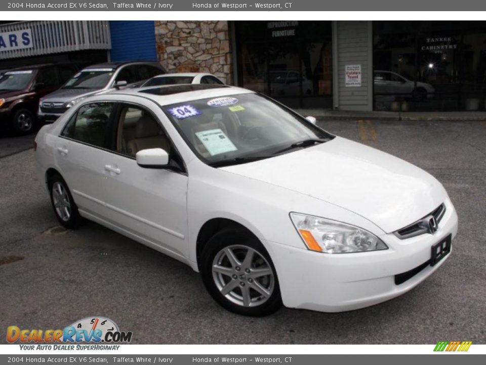 2004 Honda Accord EX V6 Sedan Taffeta White / Ivory Photo #3