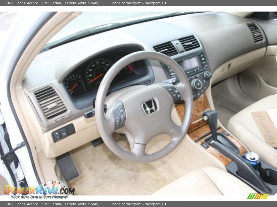 2004 Honda Accord EX V6 Sedan Taffeta White / Ivory Photo #11