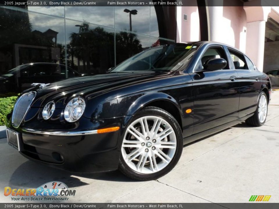 2005 Jaguar S-Type 3.0 Ebony Black / Dove/Granite Photo #1