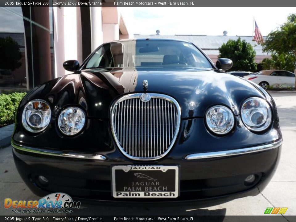 2005 Jaguar S-Type 3.0 Ebony Black / Dove/Granite Photo #2