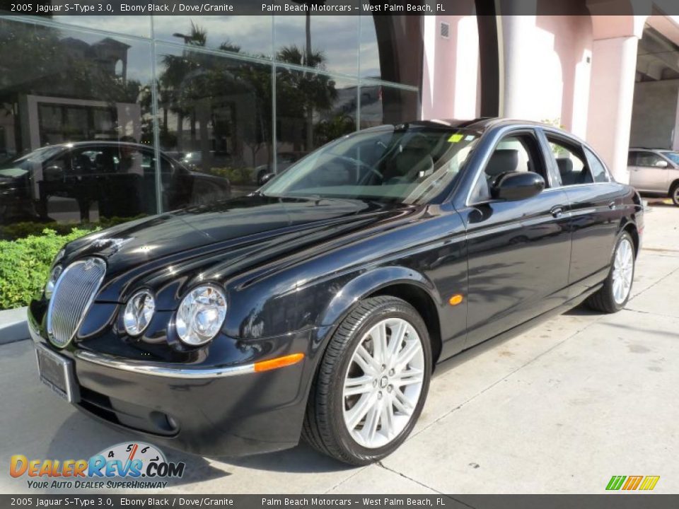 2005 Jaguar S-Type 3.0 Ebony Black / Dove/Granite Photo #5
