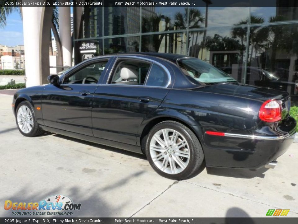 2005 Jaguar S-Type 3.0 Ebony Black / Dove/Granite Photo #7