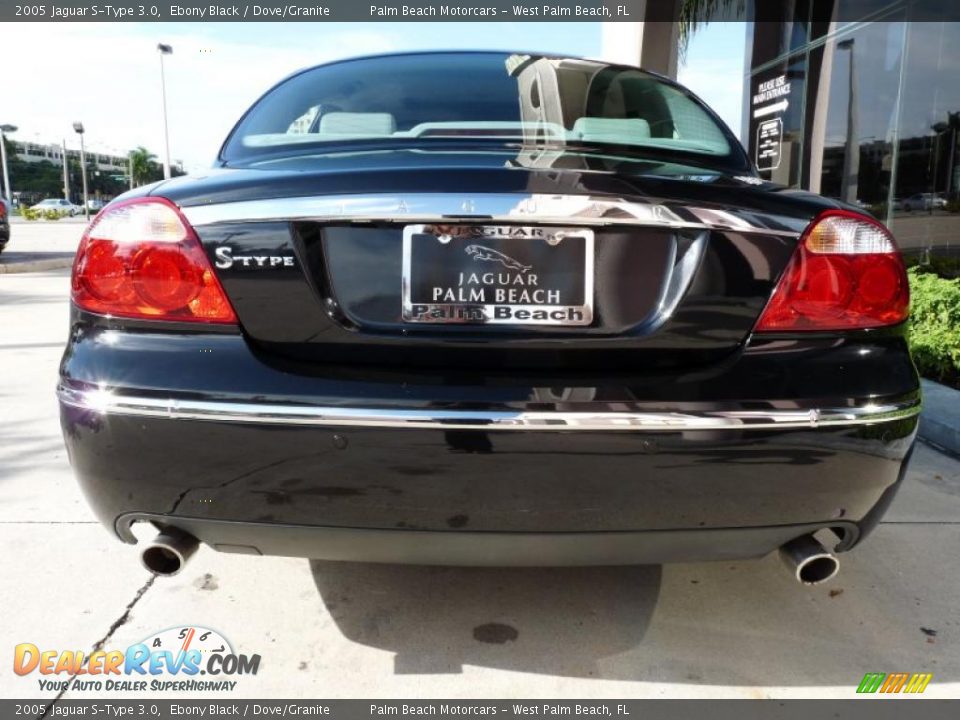 2005 Jaguar S-Type 3.0 Ebony Black / Dove/Granite Photo #9