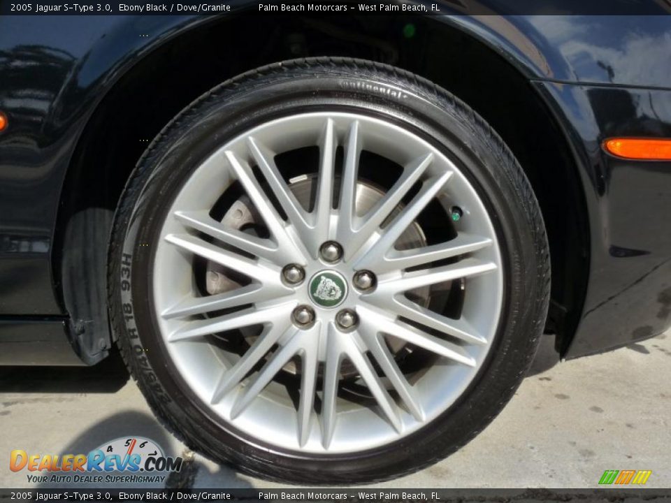 2005 Jaguar S-Type 3.0 Ebony Black / Dove/Granite Photo #14
