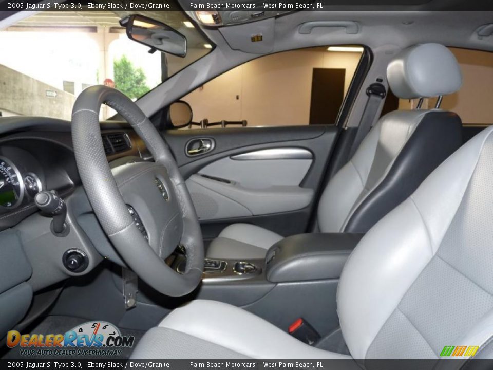 2005 Jaguar S-Type 3.0 Ebony Black / Dove/Granite Photo #16