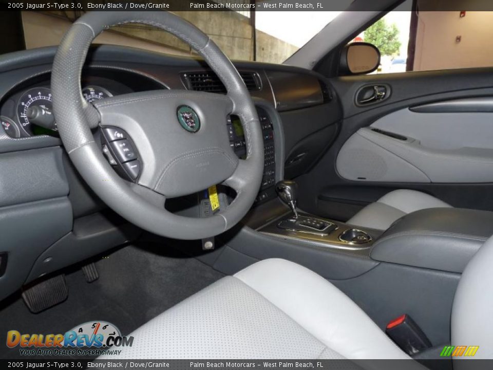 2005 Jaguar S-Type 3.0 Ebony Black / Dove/Granite Photo #18