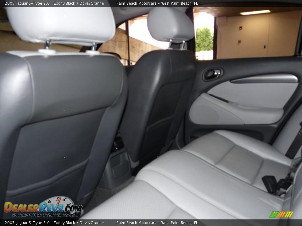 2005 Jaguar S-Type 3.0 Ebony Black / Dove/Granite Photo #24