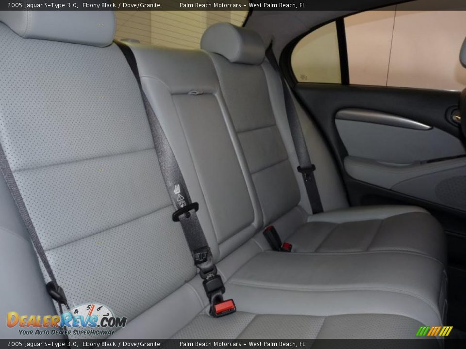 2005 Jaguar S-Type 3.0 Ebony Black / Dove/Granite Photo #28