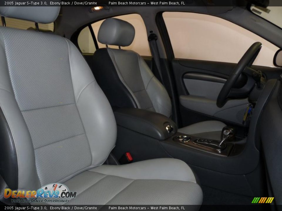 2005 Jaguar S-Type 3.0 Ebony Black / Dove/Granite Photo #32