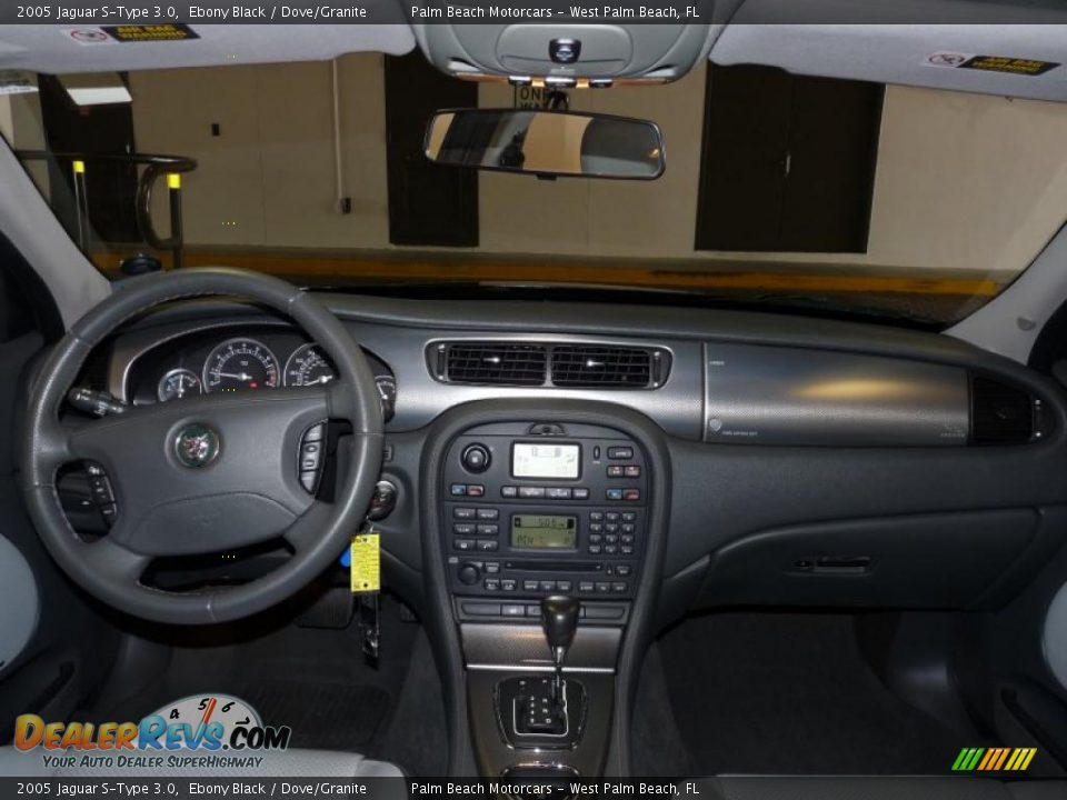 2005 Jaguar S-Type 3.0 Ebony Black / Dove/Granite Photo #33