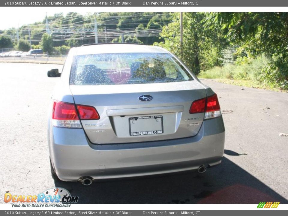 2010 Subaru Legacy 3.6R Limited Sedan Steel Silver Metallic / Off Black Photo #6