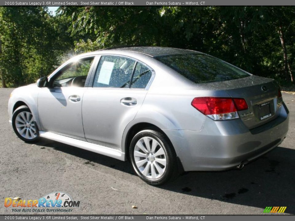 2010 Subaru Legacy 3.6R Limited Sedan Steel Silver Metallic / Off Black Photo #8