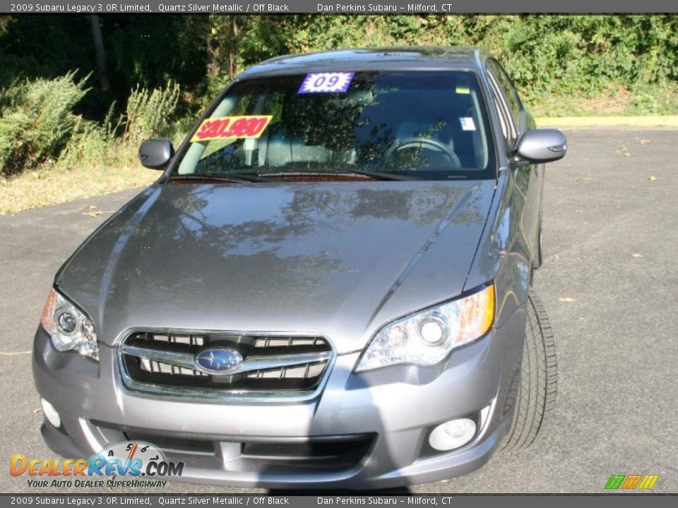 2009 Subaru Legacy 3.0R Limited Quartz Silver Metallic / Off Black Photo #2