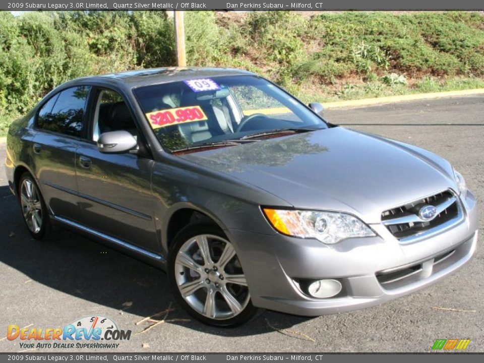 2009 Subaru Legacy 3.0R Limited Quartz Silver Metallic / Off Black Photo #3