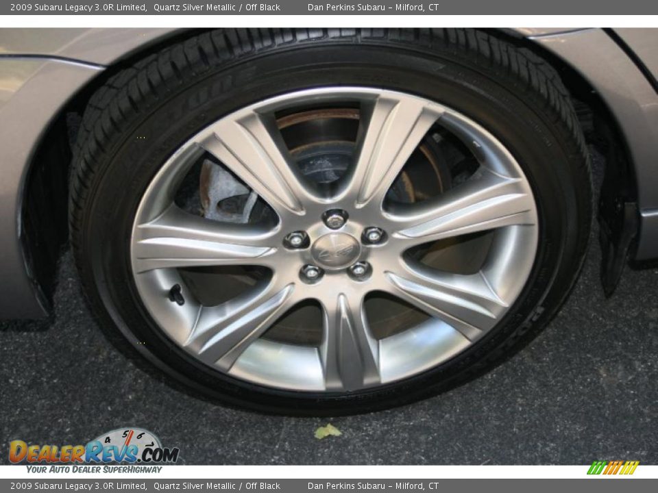 2009 Subaru Legacy 3.0R Limited Quartz Silver Metallic / Off Black Photo #19