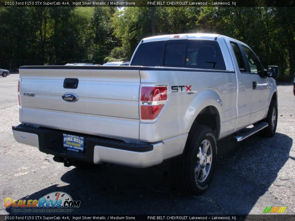 2010 Ford F150 STX SuperCab 4x4 Ingot Silver Metallic / Medium Stone Photo #4