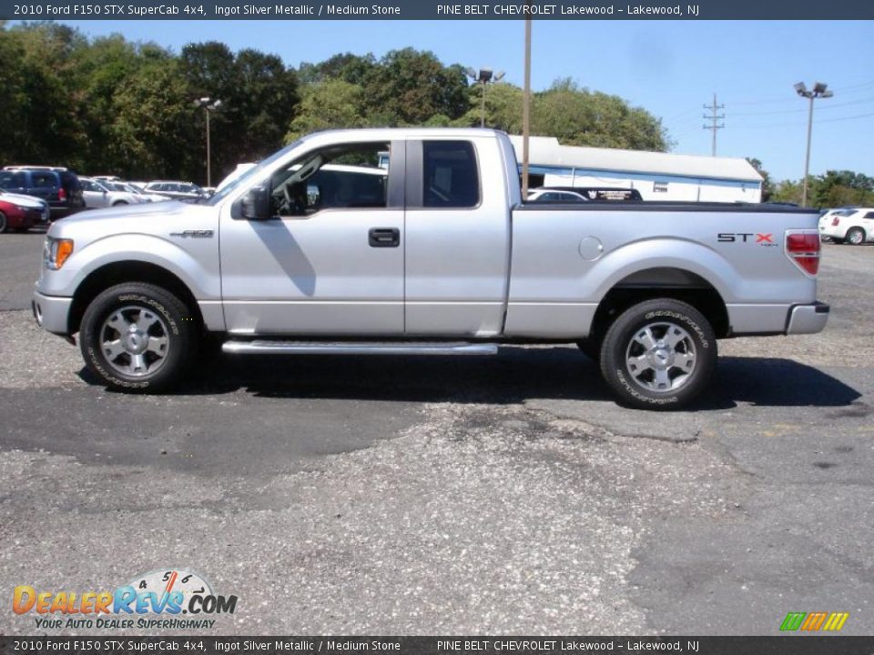 2010 Ford F150 STX SuperCab 4x4 Ingot Silver Metallic / Medium Stone Photo #9