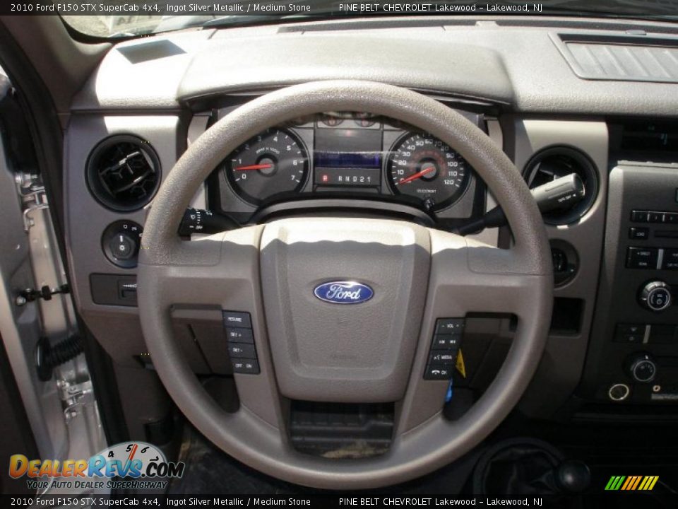 2010 Ford F150 STX SuperCab 4x4 Ingot Silver Metallic / Medium Stone Photo #13