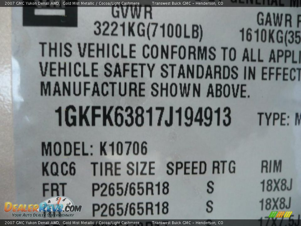 2007 GMC Yukon Denali AWD Gold Mist Metallic / Cocoa/Light Cashmere Photo #27