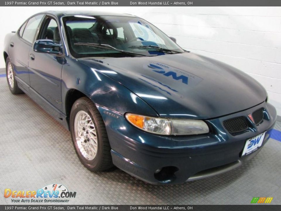 1997 Pontiac Grand Prix GT Sedan Dark Teal Metallic / Dark Blue Photo #1