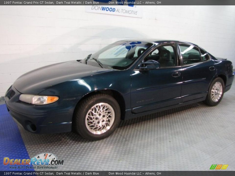 1997 Pontiac Grand Prix GT Sedan Dark Teal Metallic / Dark Blue Photo #2