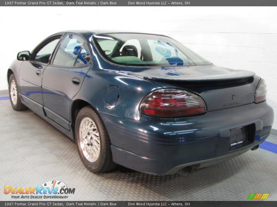 1997 Pontiac Grand Prix GT Sedan Dark Teal Metallic / Dark Blue Photo #3
