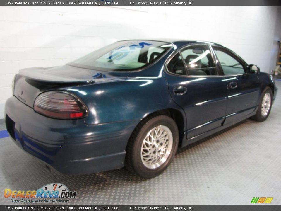 1997 Pontiac Grand Prix GT Sedan Dark Teal Metallic / Dark Blue Photo #4