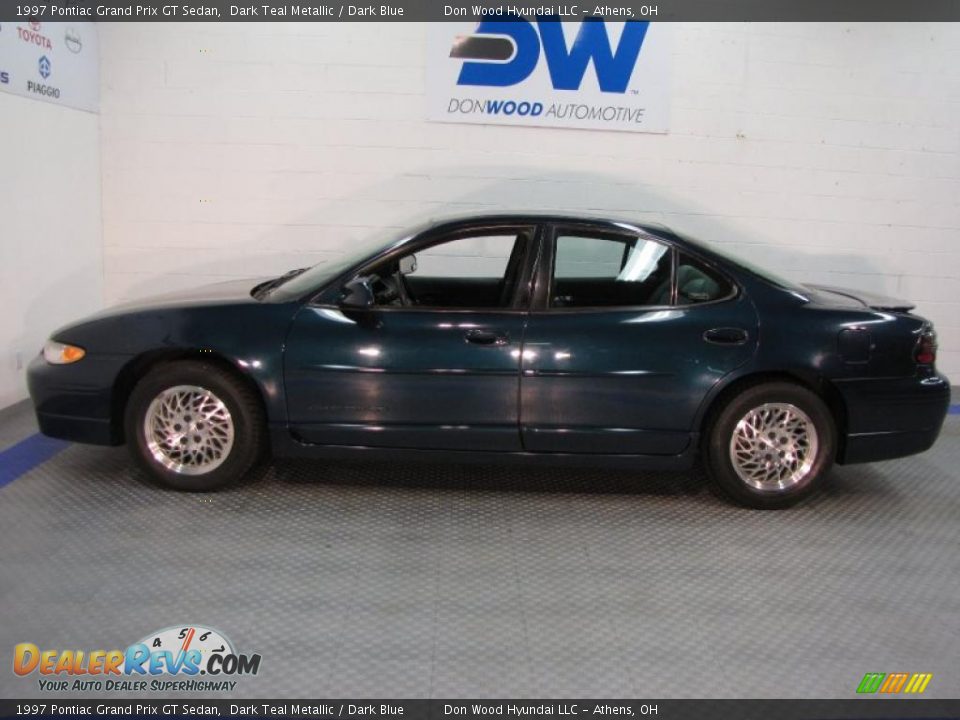 1997 Pontiac Grand Prix GT Sedan Dark Teal Metallic / Dark Blue Photo #5