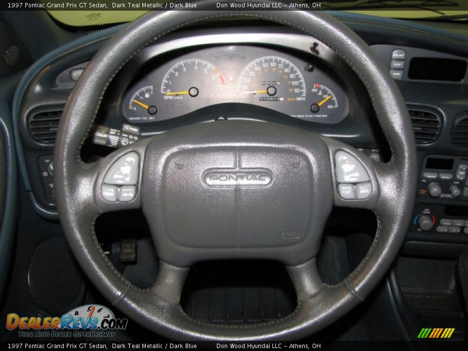 1997 Pontiac Grand Prix GT Sedan Dark Teal Metallic / Dark Blue Photo #9