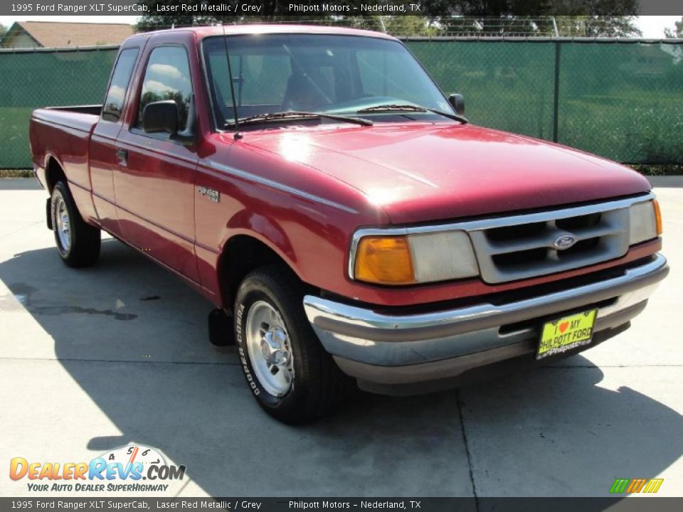1995 Ford Ranger XLT SuperCab Laser Red Metallic / Grey Photo #1