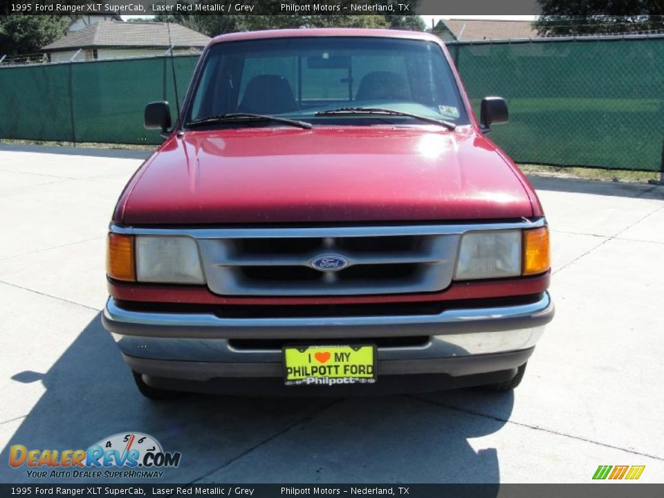 1995 Ford Ranger XLT SuperCab Laser Red Metallic / Grey Photo #8