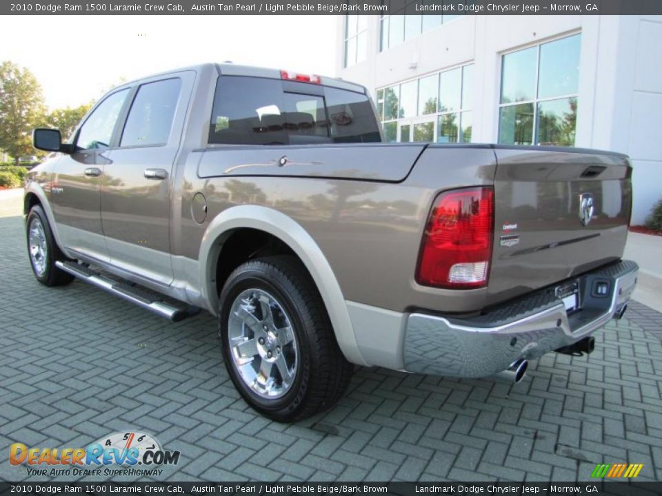 2010 Dodge Ram 1500 Laramie Crew Cab Austin Tan Pearl / Light Pebble Beige/Bark Brown Photo #3