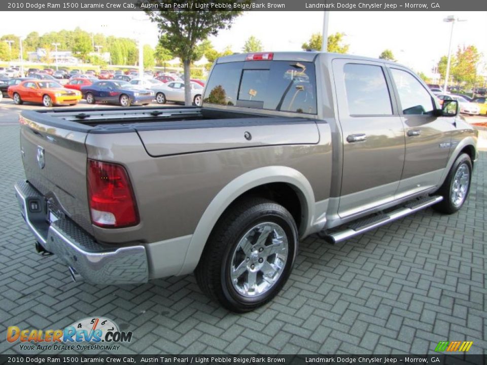 2010 Dodge Ram 1500 Laramie Crew Cab Austin Tan Pearl / Light Pebble Beige/Bark Brown Photo #5