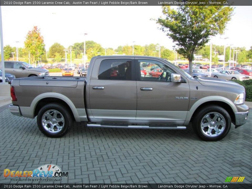 2010 Dodge Ram 1500 Laramie Crew Cab Austin Tan Pearl / Light Pebble Beige/Bark Brown Photo #6