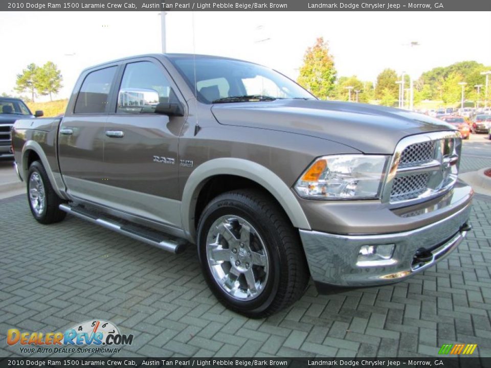 2010 Dodge Ram 1500 Laramie Crew Cab Austin Tan Pearl / Light Pebble Beige/Bark Brown Photo #7